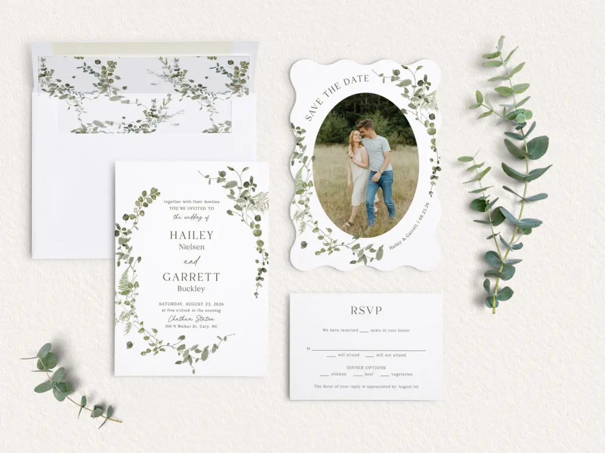 Front of Save the Date Card