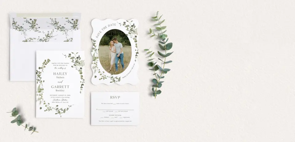 Front of Save the Date Card