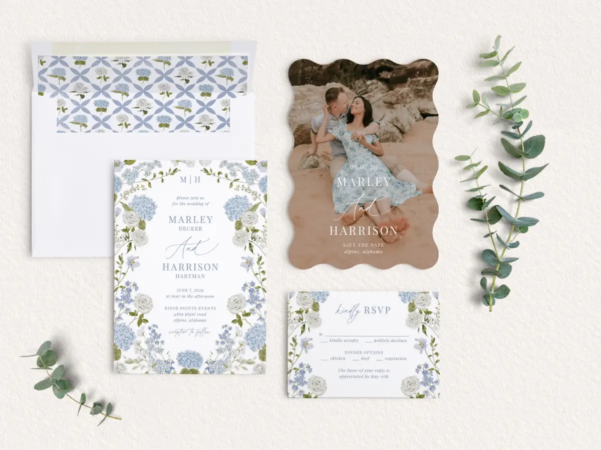 Front of Save the Date Card
