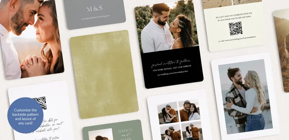 Back of Save the Date Card