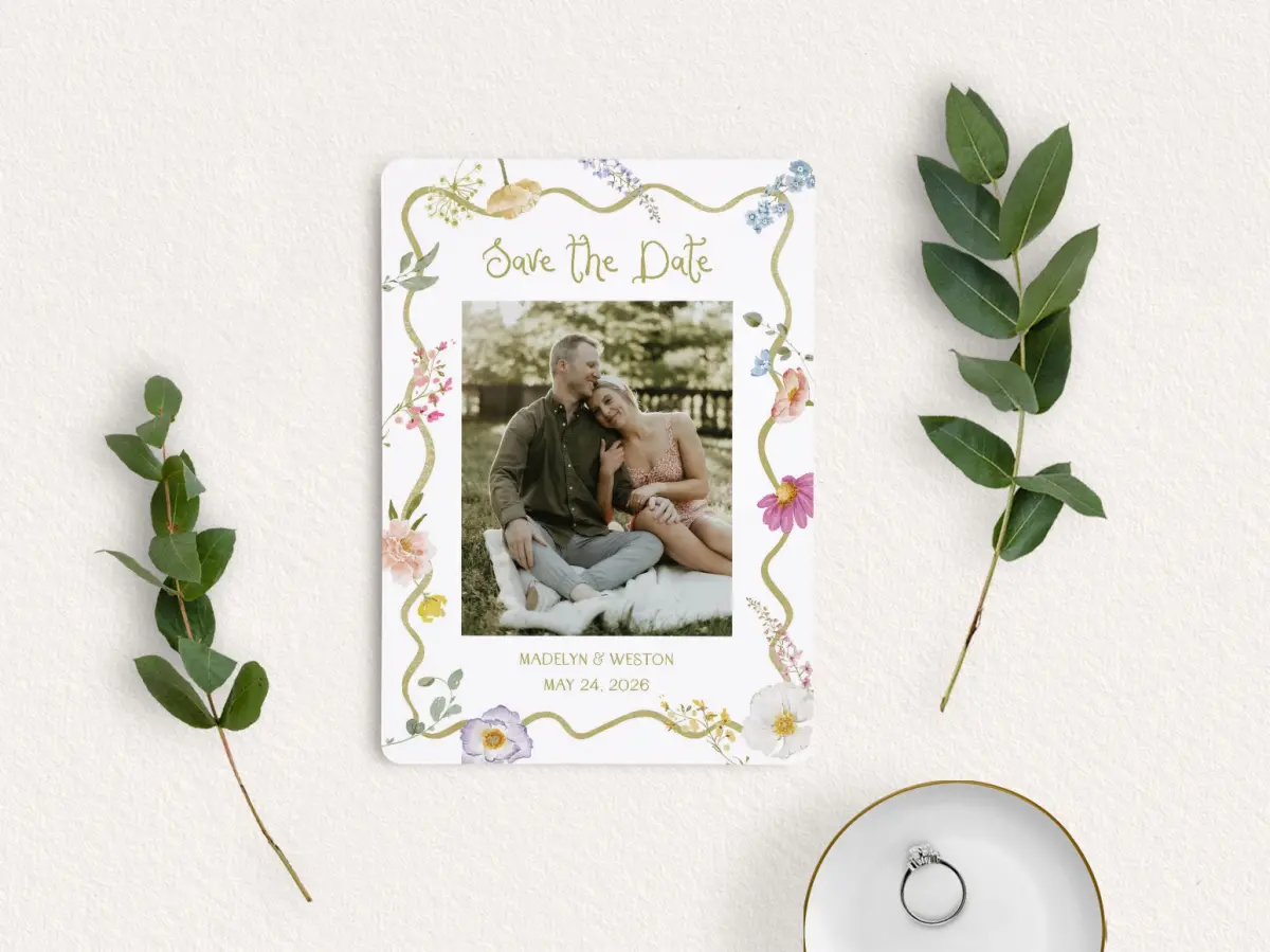 Save the Date Card with Optional Guest Addressing Service