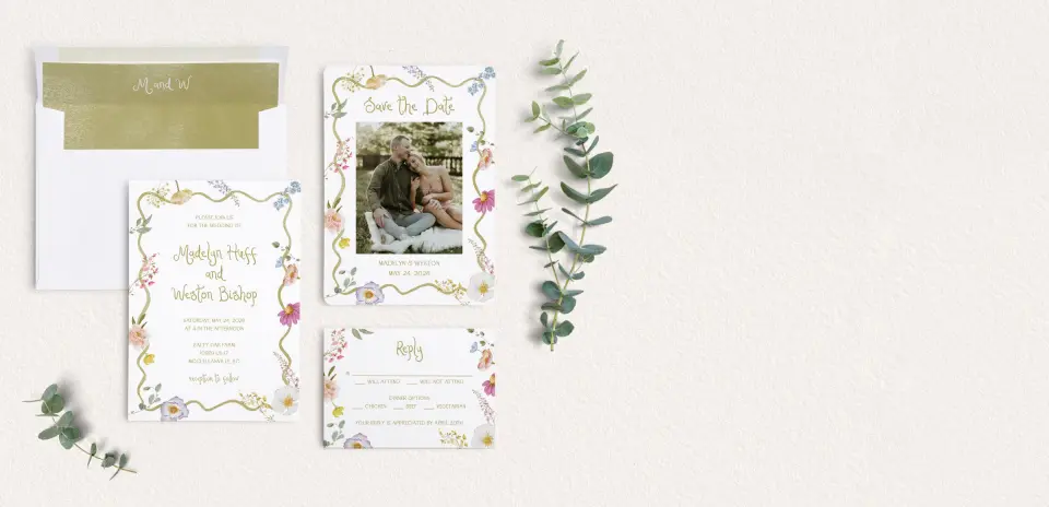 Front of Save the Date Card
