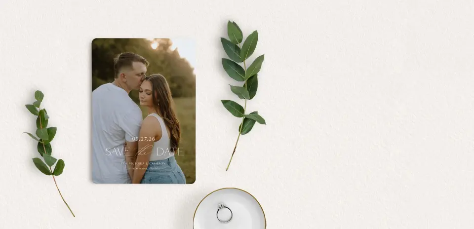 Save the Date Card with Optional Guest Addressing Service