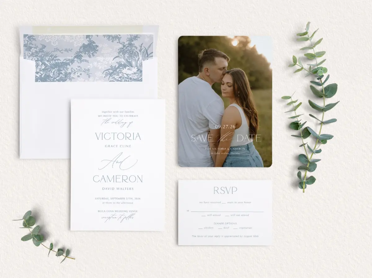Front of Save the Date Card
