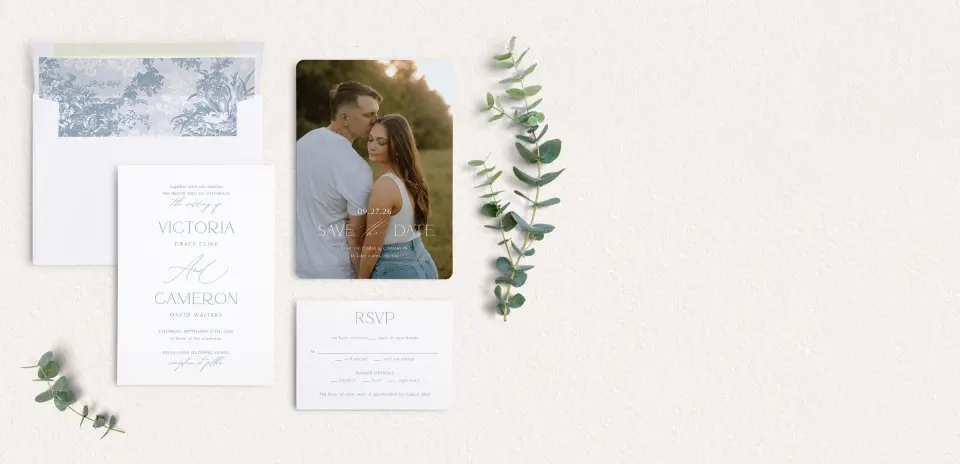 Front of Save the Date Card