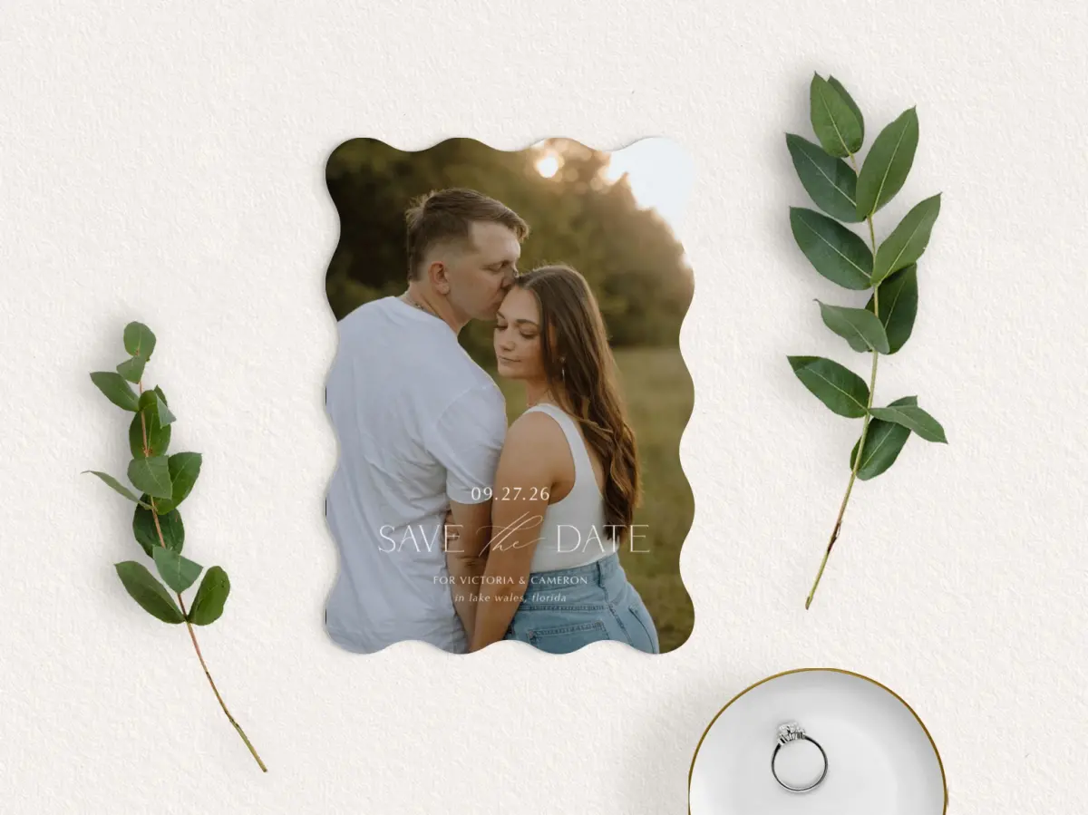 Save the Date Card with Optional Guest Addressing Service