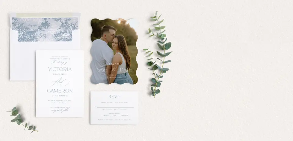 Front of Save the Date Card