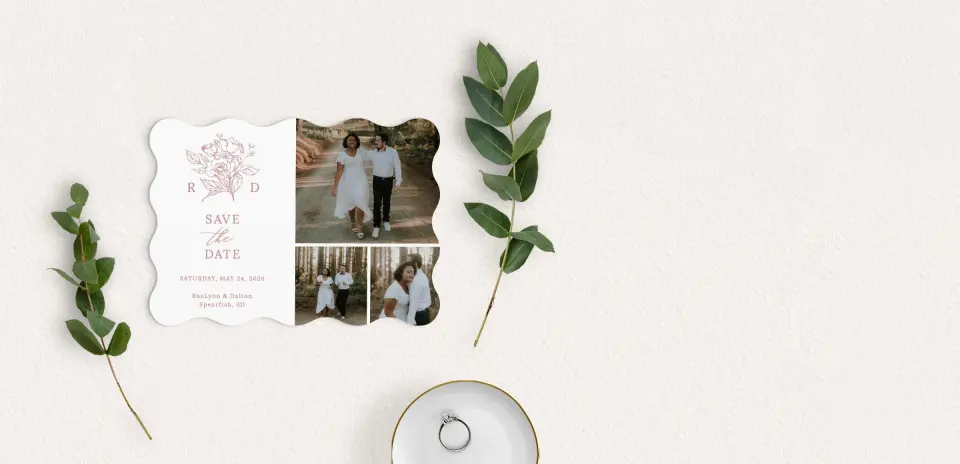 Save the Date Card with Optional Guest Addressing Service