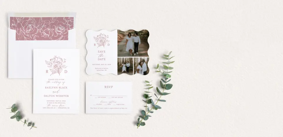 Front of Save the Date Card