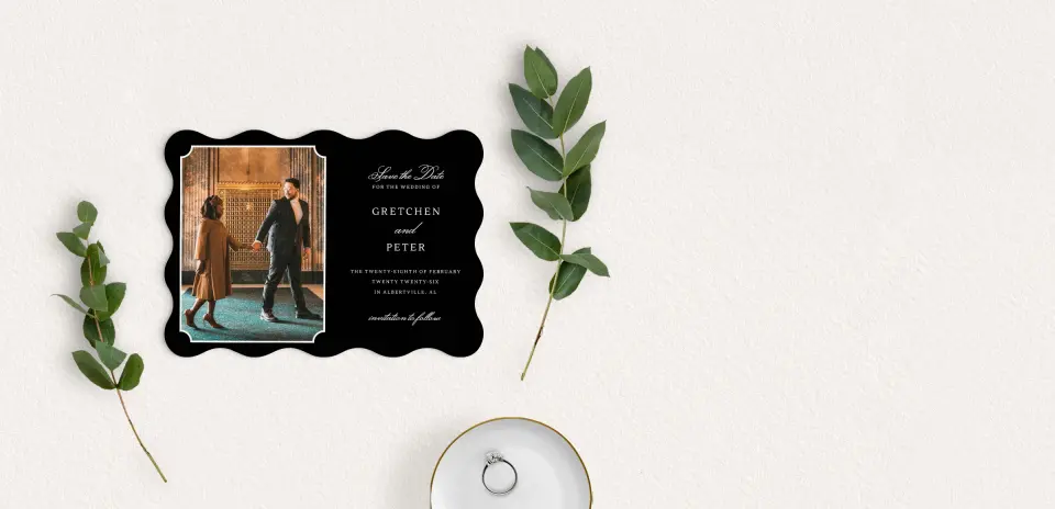 Save the Date Card with Optional Guest Addressing Service