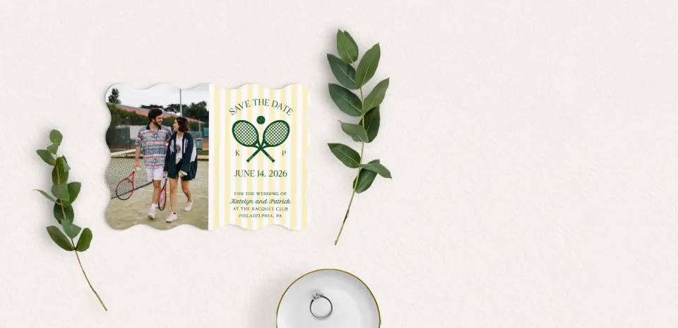 Save the Date Card with Optional Guest Addressing Service