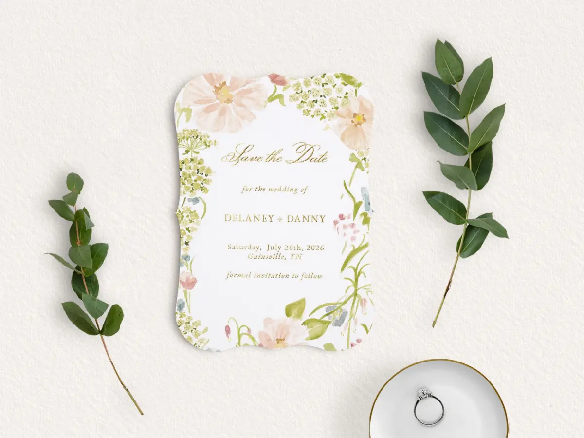 Save the Date Card with Optional Guest Addressing Service