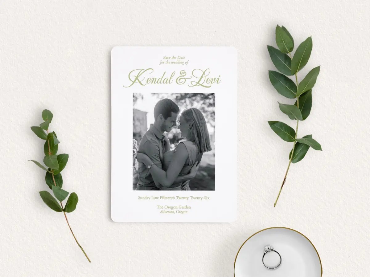Save the Date Card with Optional Guest Addressing Service