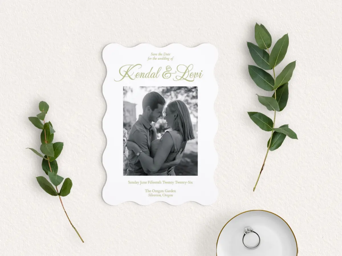 Save the Date Card with Optional Guest Addressing Service