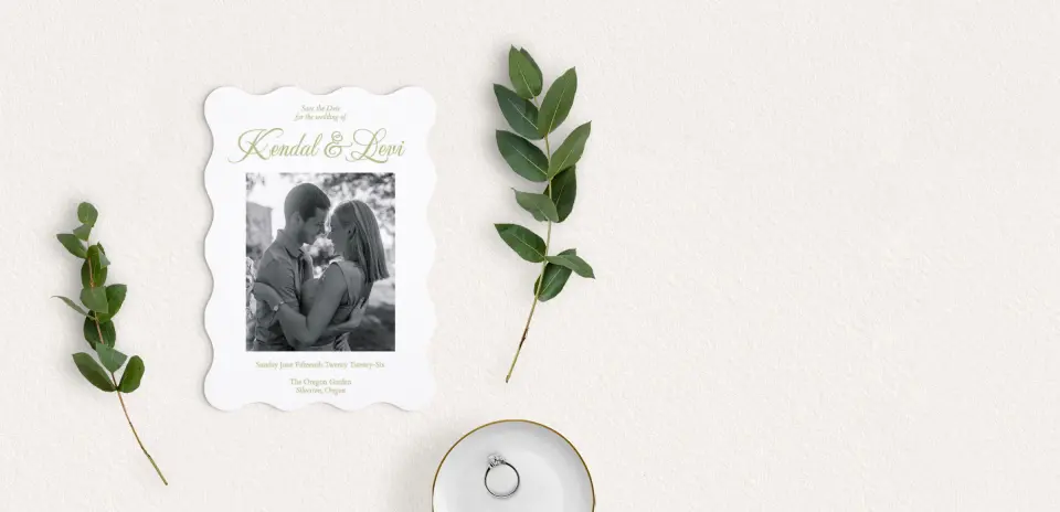Save the Date Card with Optional Guest Addressing Service