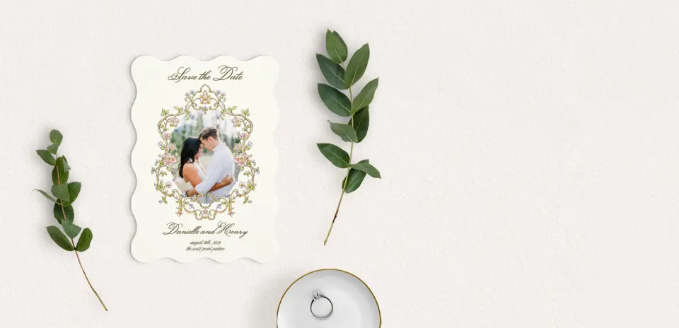 Save the Date Card with Optional Guest Addressing Service