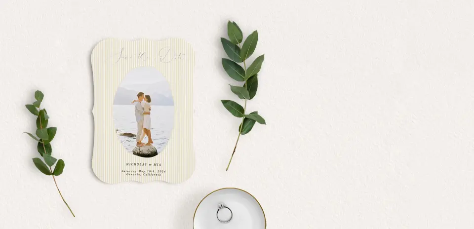 Save the Date Card with Optional Guest Addressing Service