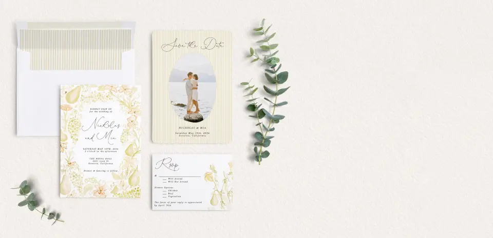 Front of Save the Date Card