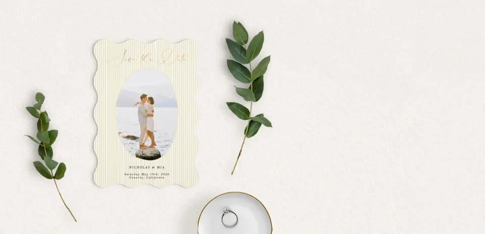 Save the Date Card with Optional Guest Addressing Service