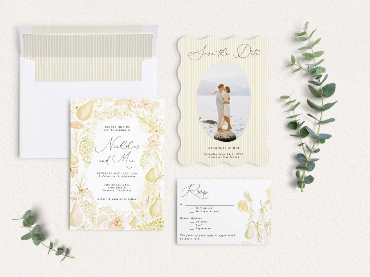 Front of Save the Date Card