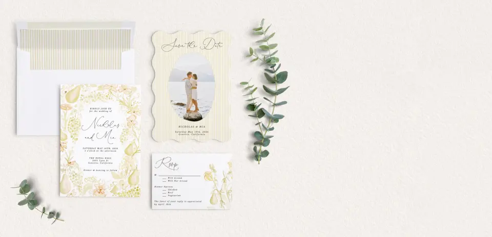 Front of Save the Date Card