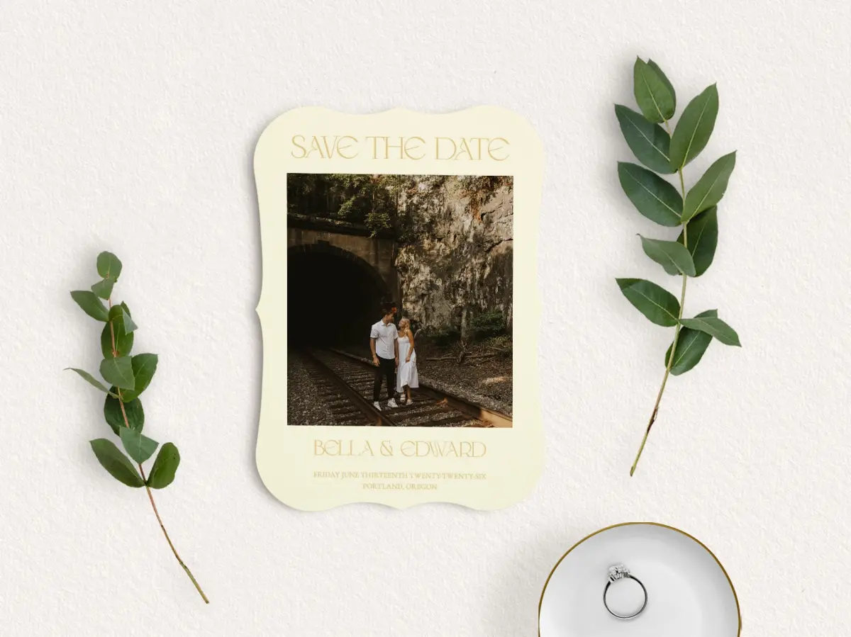 Save the Date Card with Optional Guest Addressing Service
