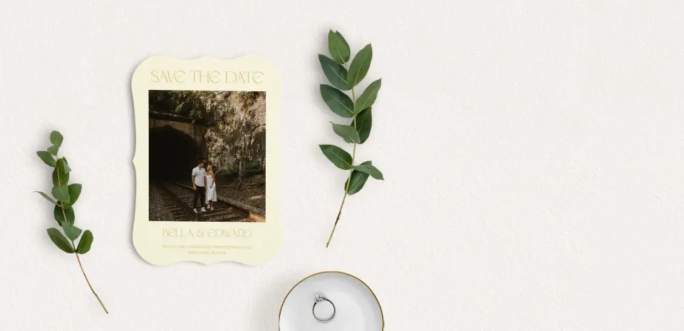Save the Date Card with Optional Guest Addressing Service