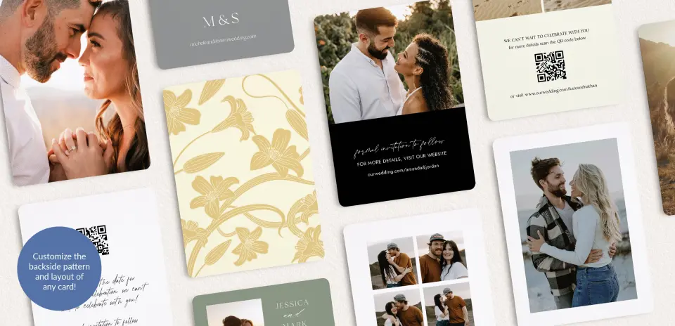 Back of Save the Date Card