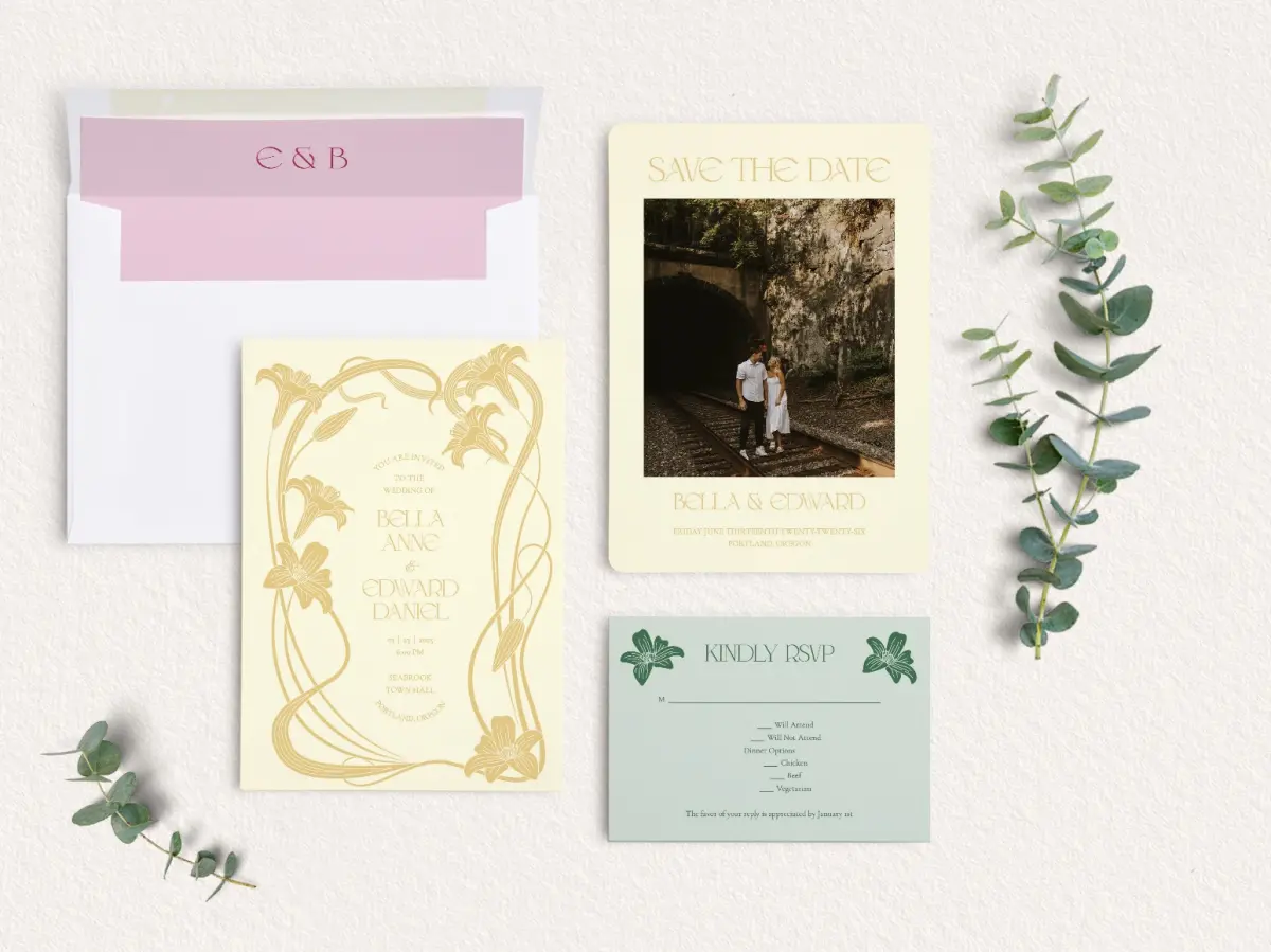 Front of Save the Date Card