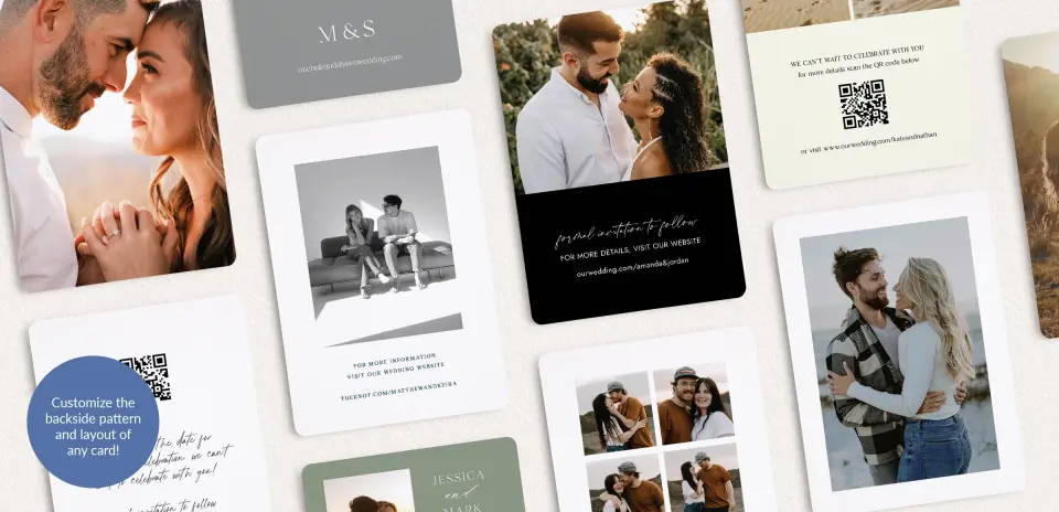 Back of Save the Date Card