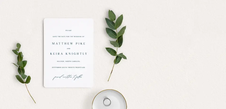 Save the Date Card with Optional Guest Addressing Service