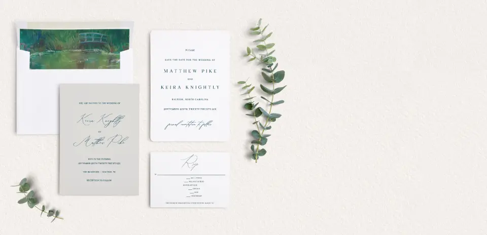 Front of Save the Date Card