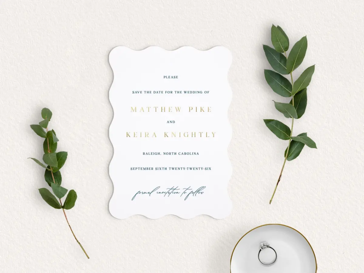 Save the Date Card with Optional Guest Addressing Service