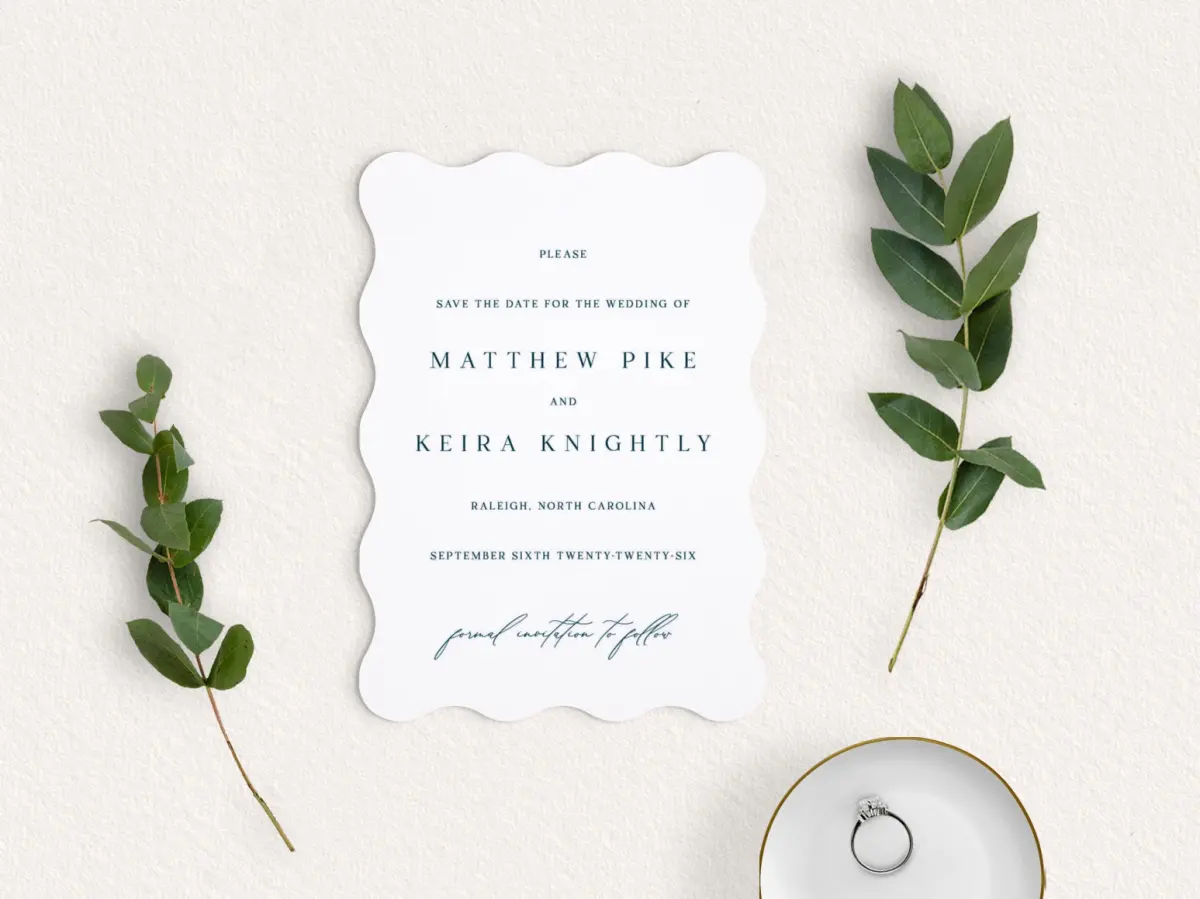Save the Date Card with Optional Guest Addressing Service