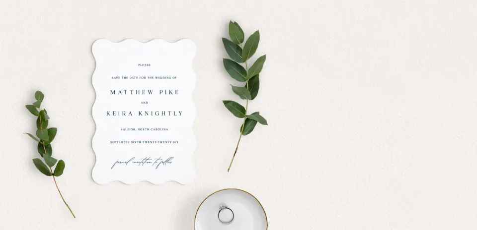 Save the Date Card with Optional Guest Addressing Service