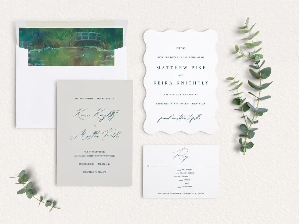 Front of Save the Date Card