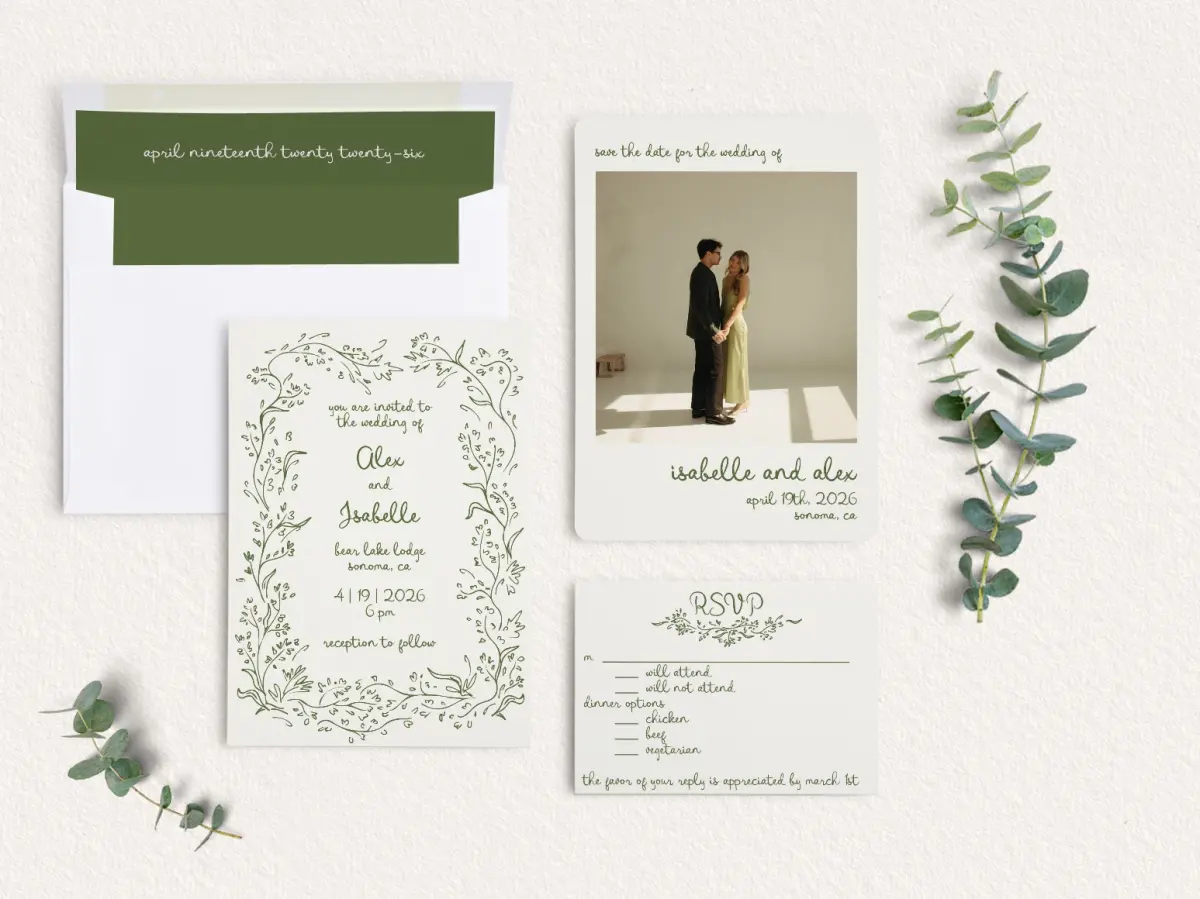 Front of Save the Date Card