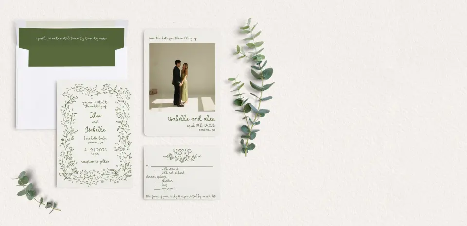 Front of Save the Date Card