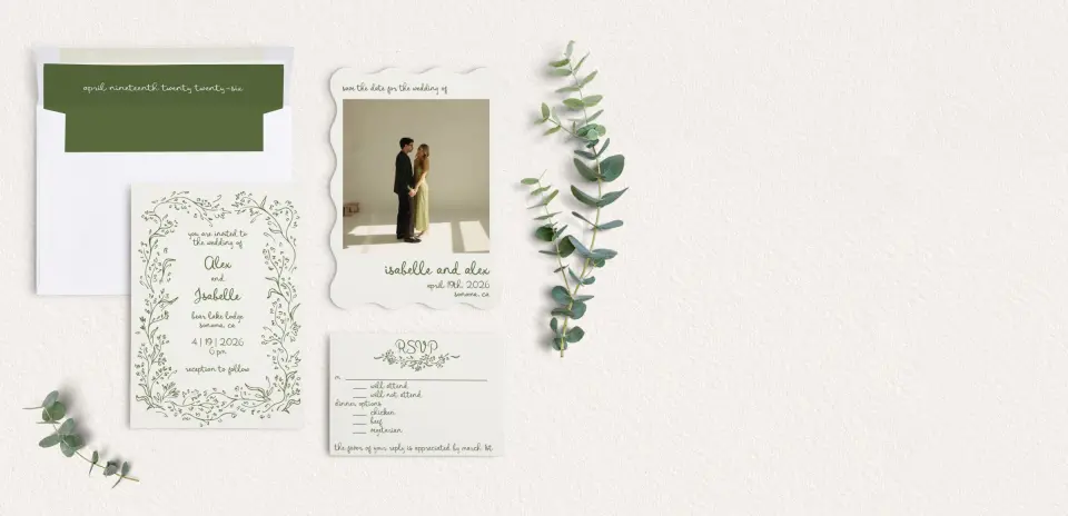 Front of Save the Date Card