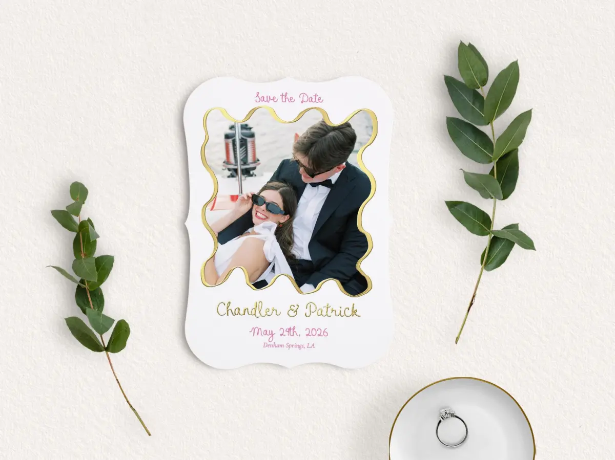 Save the Date Card with Optional Guest Addressing Service