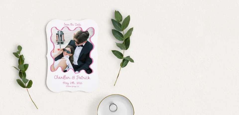Save the Date Card with Optional Guest Addressing Service