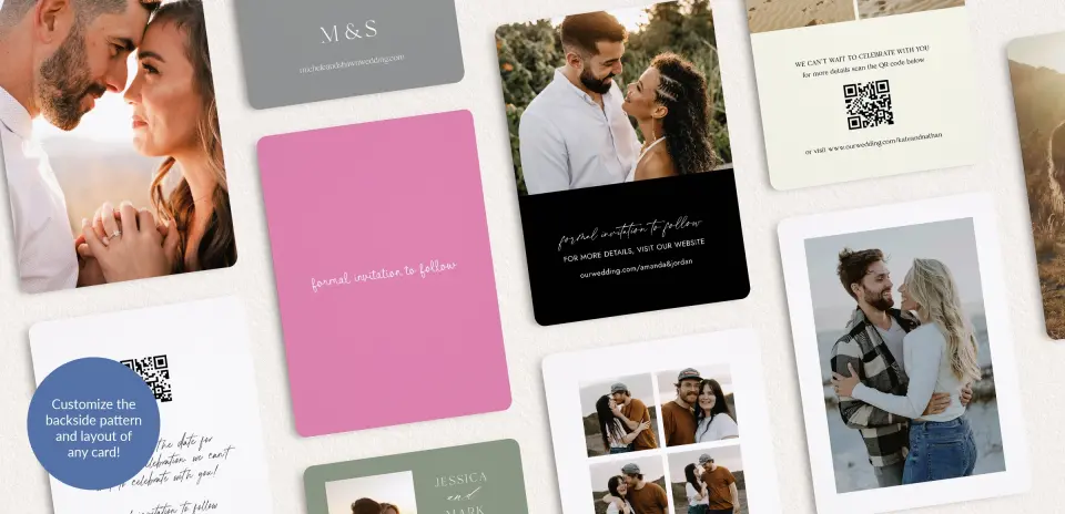 Back of Save the Date Card