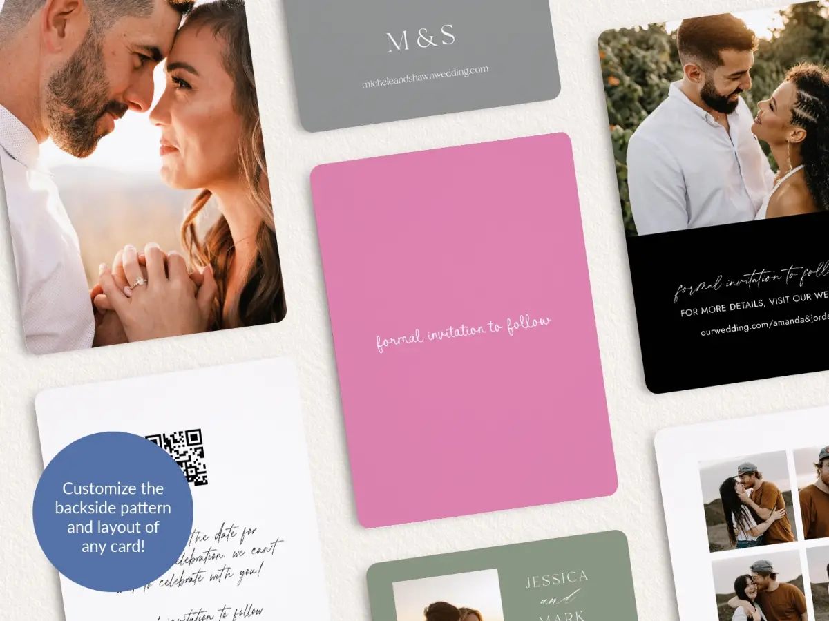 Back of Save the Date Card