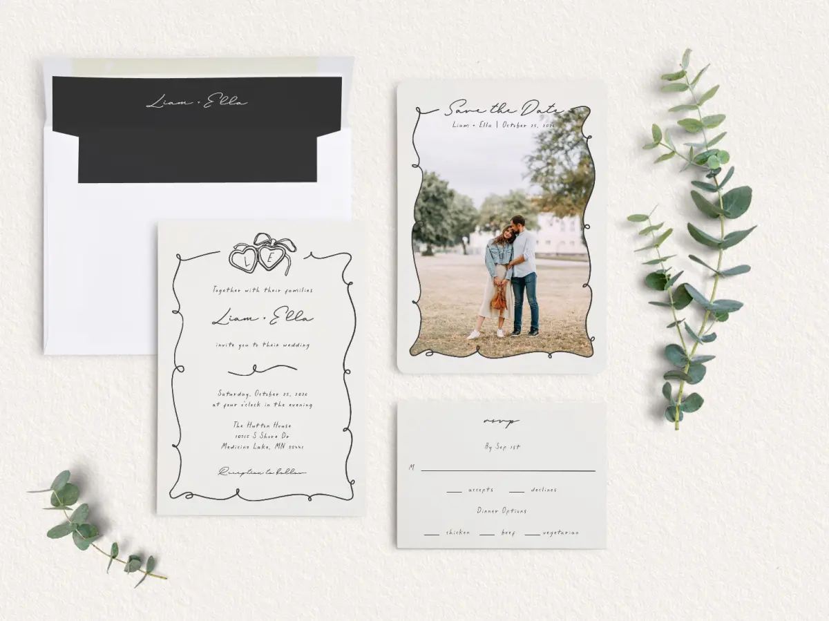 Front of Save the Date Card