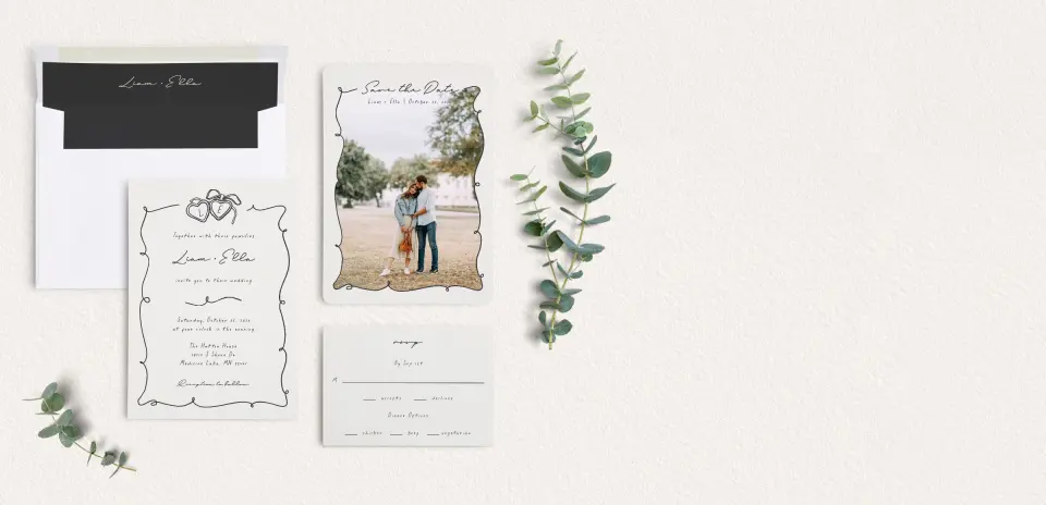 Front of Save the Date Card