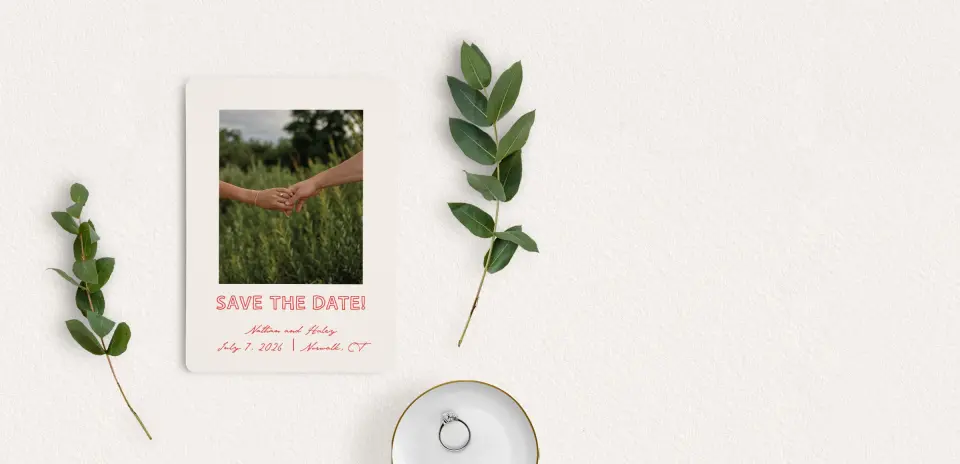 Save the Date Card with Optional Guest Addressing Service
