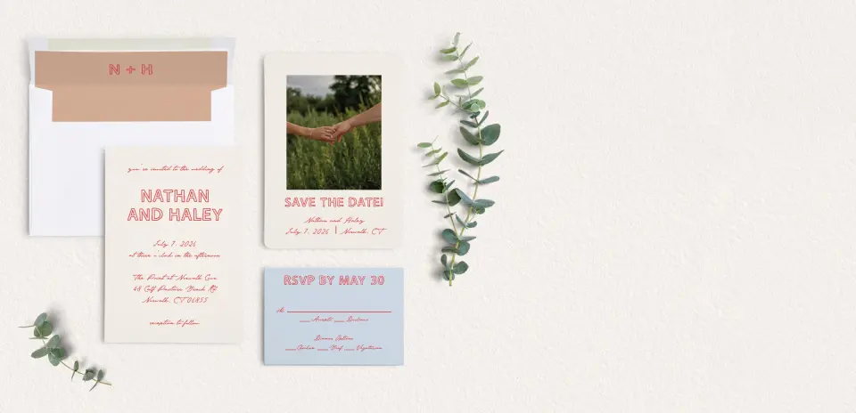 Front of Save the Date Card