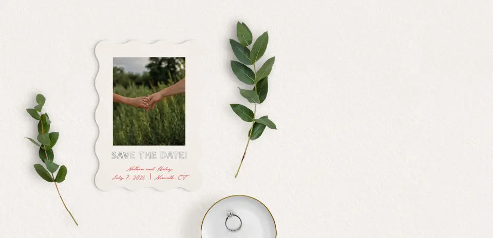 Save the Date Card with Optional Guest Addressing Service