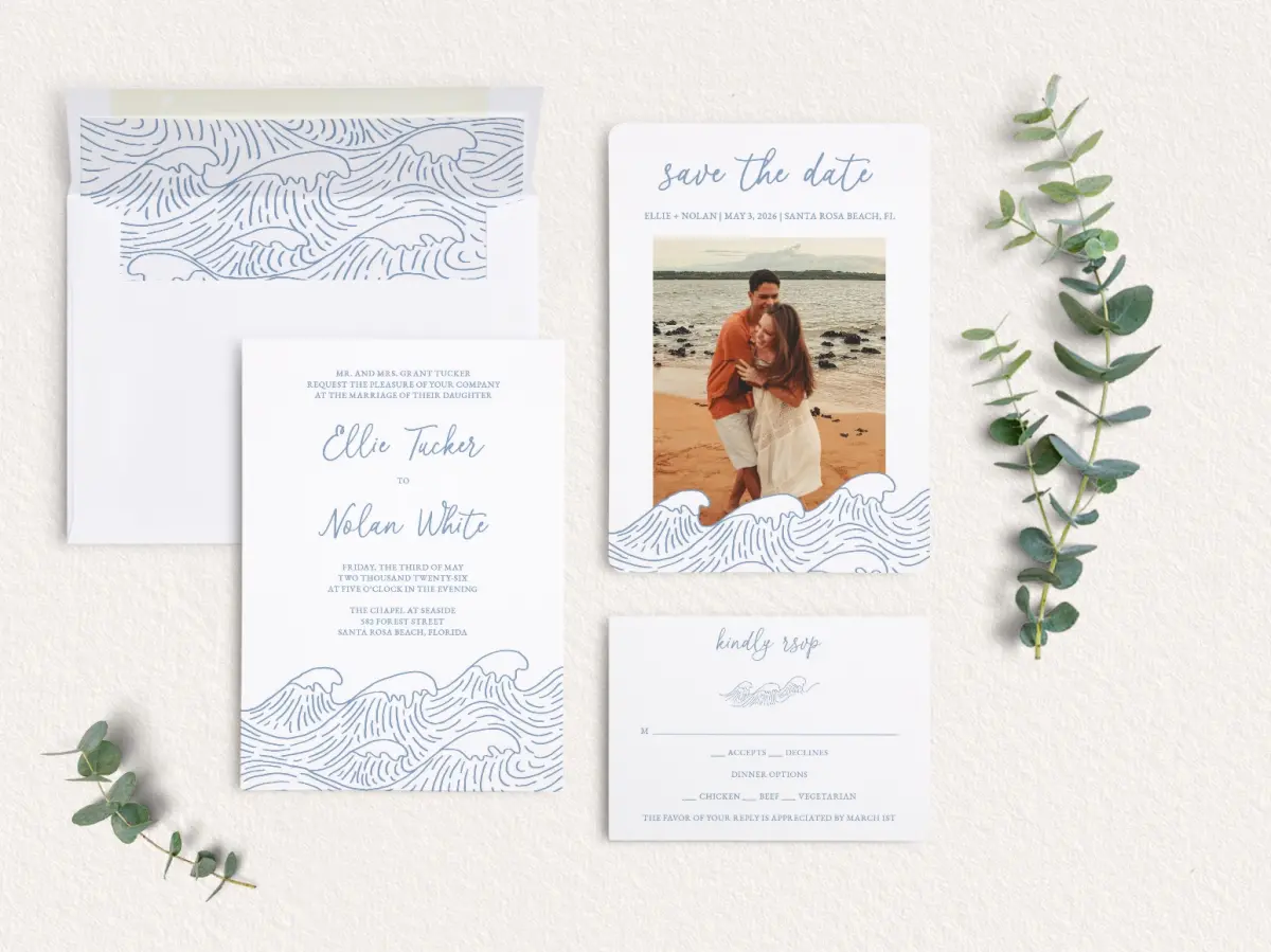 Front of Save the Date Card