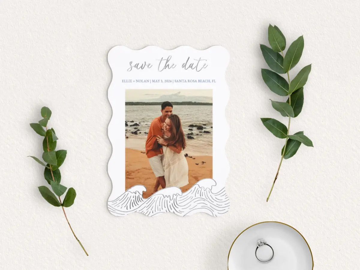 Save the Date Card with Optional Guest Addressing Service